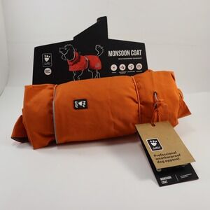 Hurtta Monsoon Coat 90 Orange Dog Weatherproof Raincoat Jacket LARGE breed